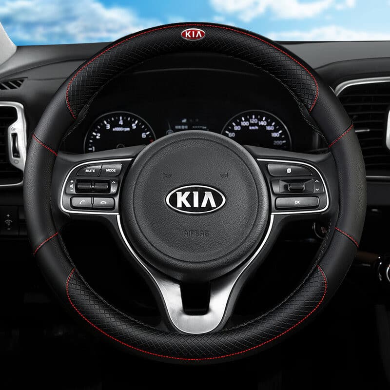 Capa de Volante de Couro de Alta Qualidade para KIA Sorento, Carnival, Stonic, Soluto, Seltos, Picanto, Sportage, Stinge