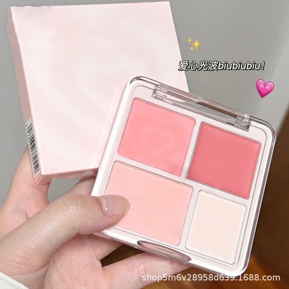 Amor onda de luz quatro cores blush disco alto blush pó expansão cor fosco alto brilho superfície brilho médio blush pal