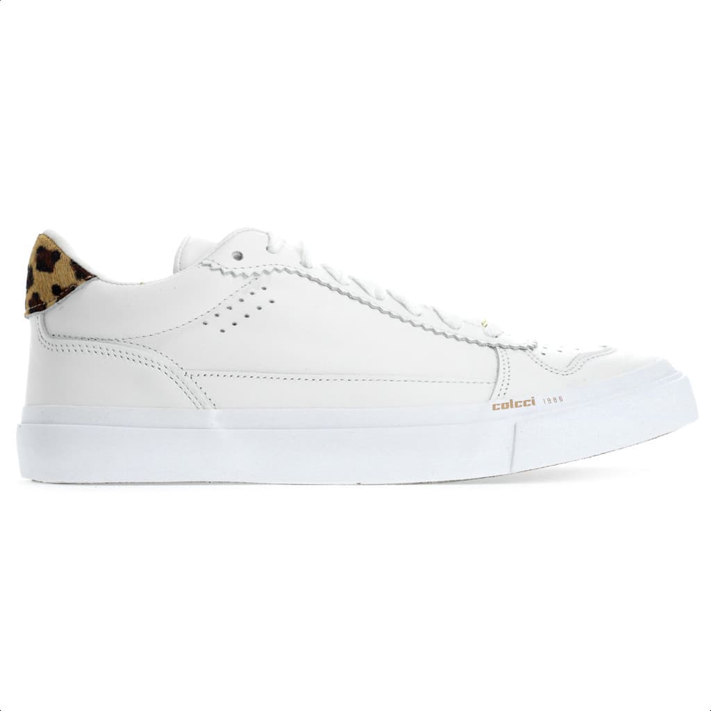 Tênis Colcci 001 Leather Branco Onça - Feminino