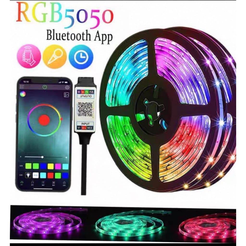 FITA LED 5050 5METROS FITA DE LUZ LED COM MUDANCA DE COR RGB