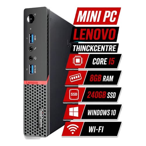 Computador Mini Lenovo Thinkcentre I5 8gb Ram Ssd 240gb Wi0 127/220v