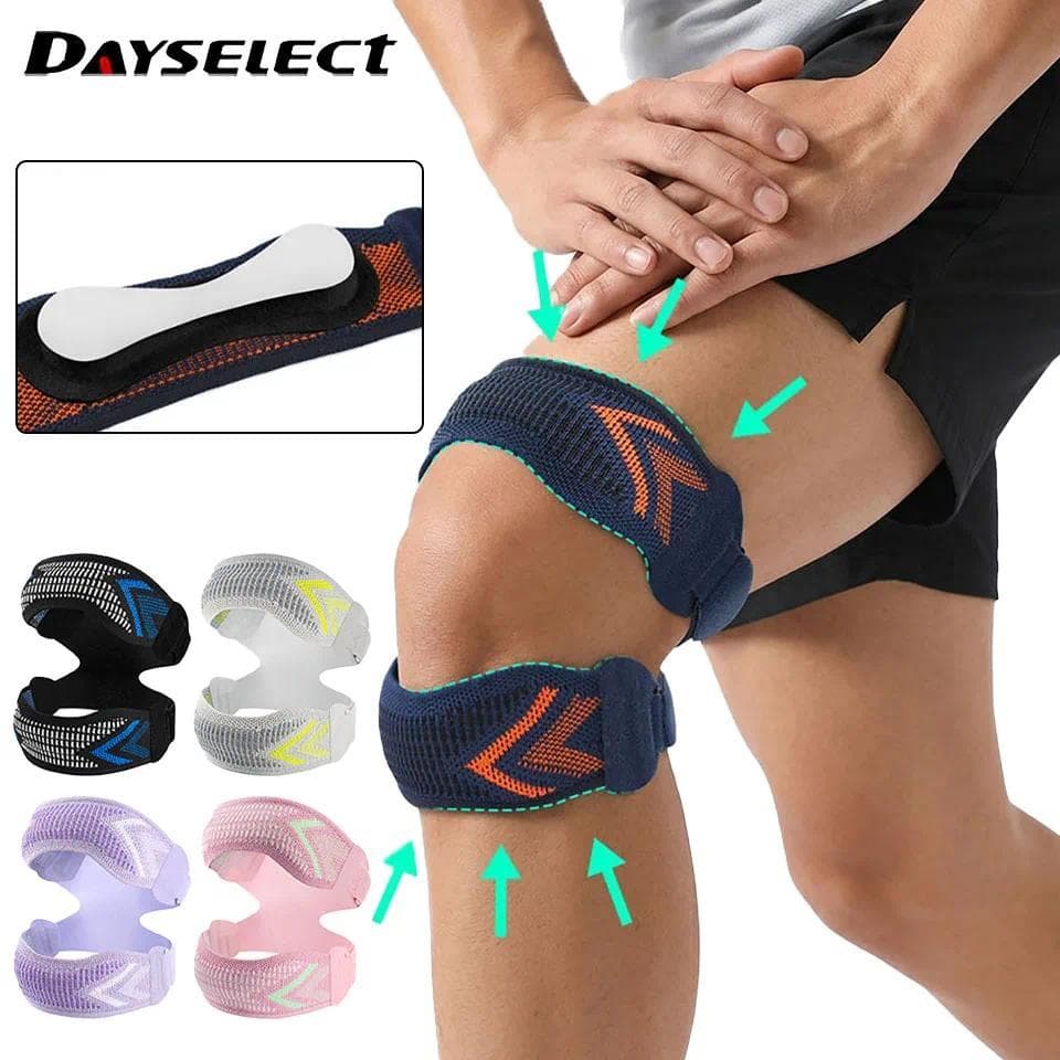 DAYSELECT 1 Peça Esportiva Dupla Cinta Patelar Compressão Basquete Ciclismo Menisco Suporte De Joelho