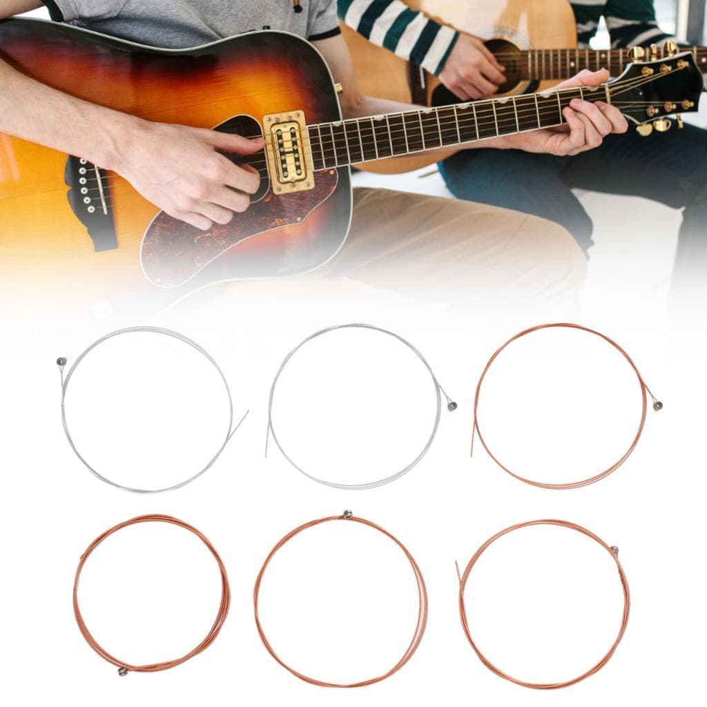 Conjunto de cordas para violão acústico Mingzhe, conjunto de metal durável, à prova de ferrugem, tons brilhantes