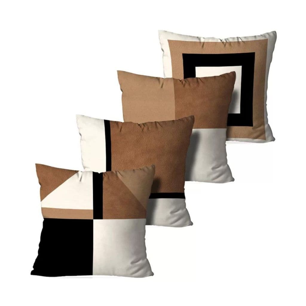 Kit 4 Capas Para Almofadas Wevans Marrom