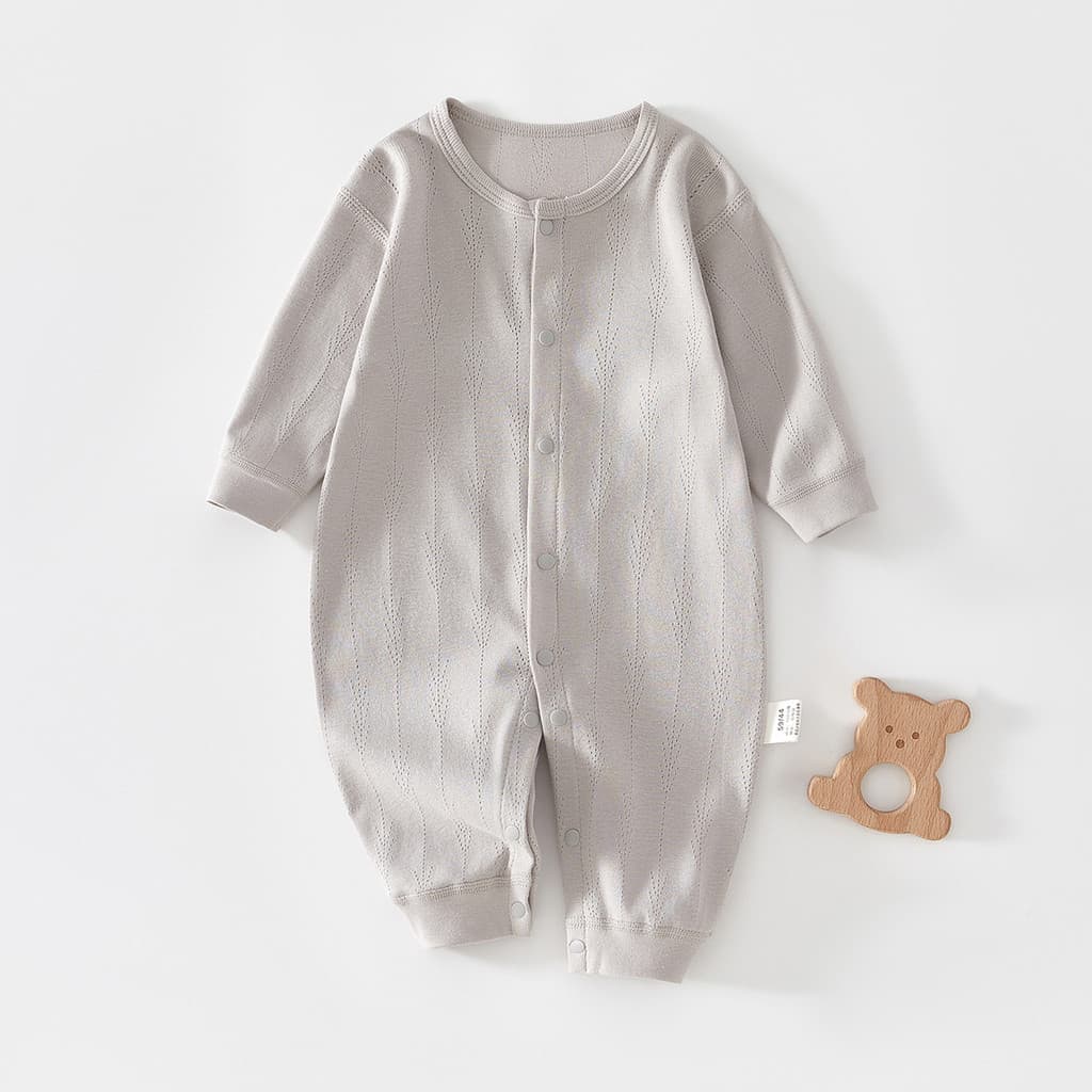 Infantil puro algodão macacão recém-nascido masculino feminino bebê primavera verão roupas de manga comprida macacão de