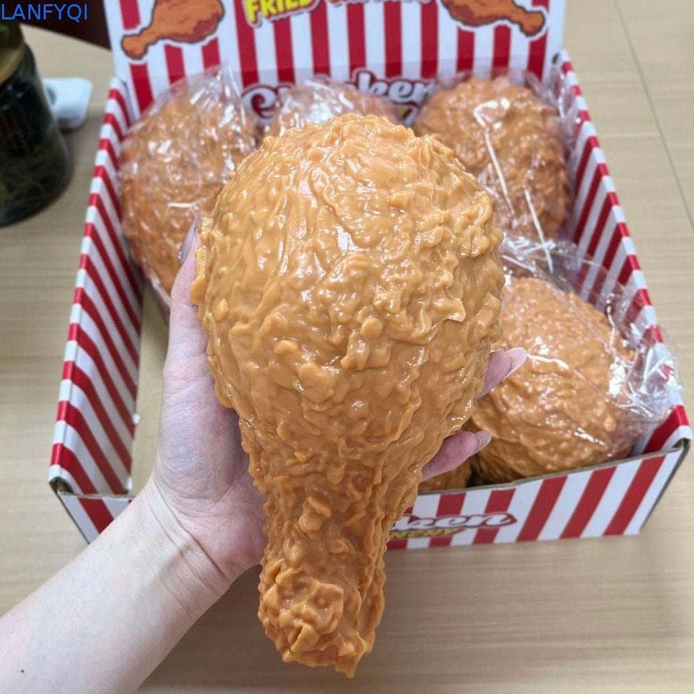 LANFYQI Squishy De Frango Frito , Brinquedo Extra Grande Para Apertar Alimentos Com Ascensão Lenta , Decoração De Mesa