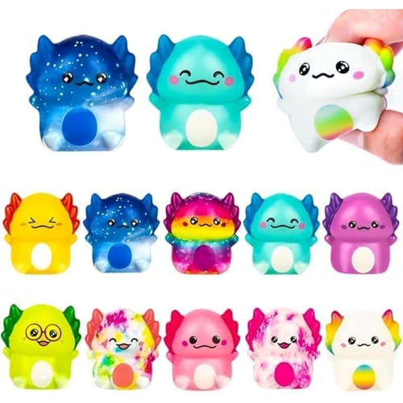 12 Unidades Axolotl Slow Squishies Fidget Toys Para Adultos , Desktop Office Squeeze Autismo , Bolas De Estresse Adolesc
