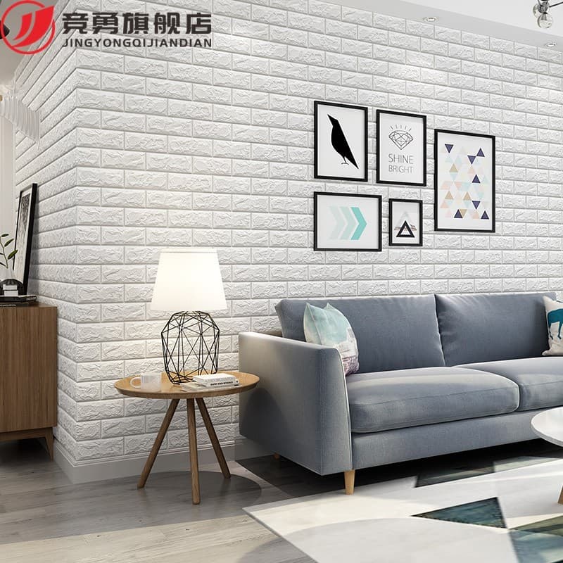 Papel de parede autoadesivo 3d tridimensional adesivo de parede quarto quente fundo decorativo papel de parede espuma ti
