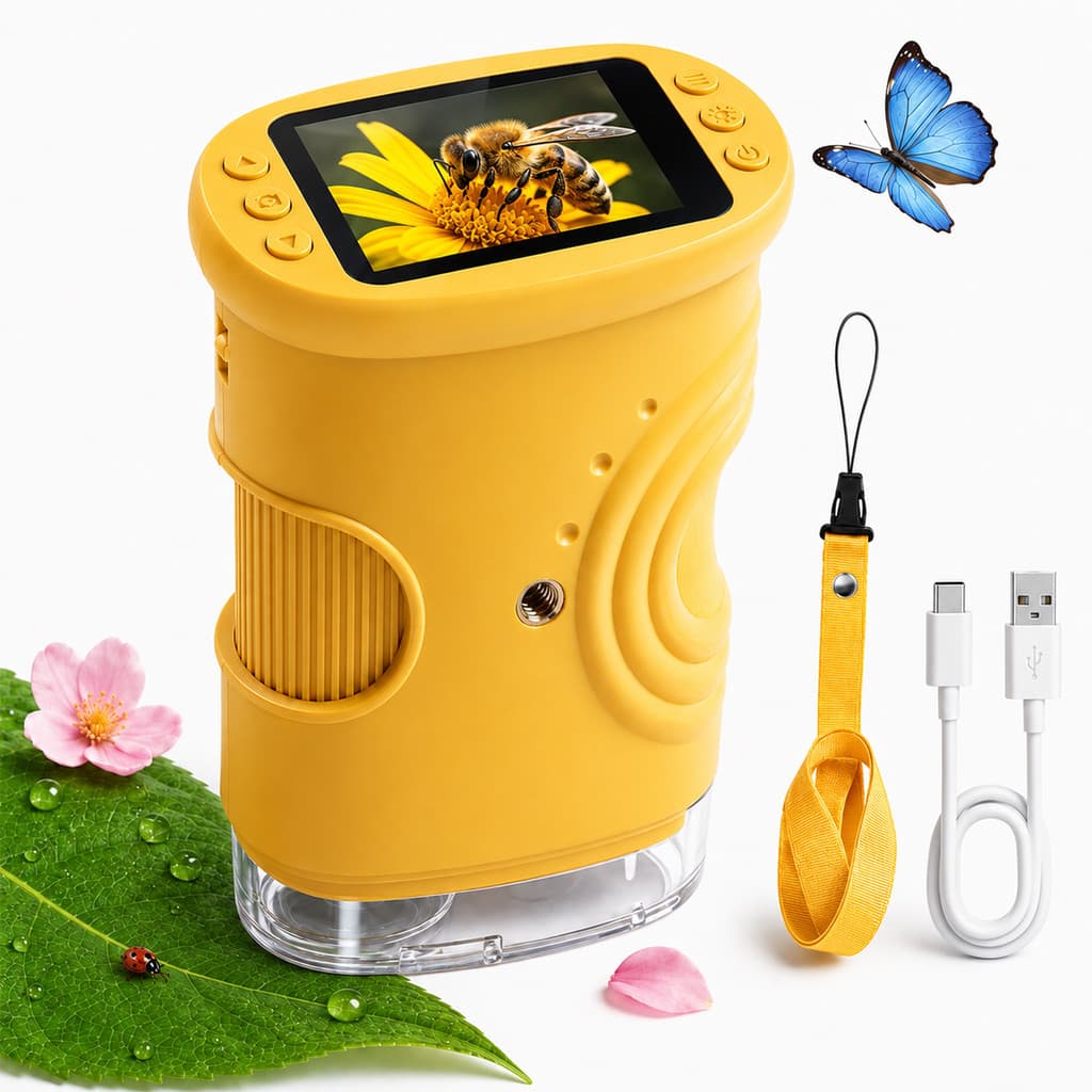 Brinquedo Microscópio Digital Infantil Portátil Zomm 1000x