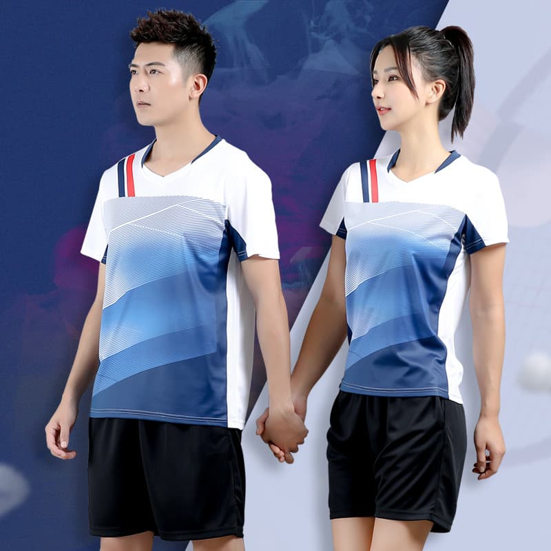 Novo estilo camisa de Badminton camisa masculina roupas esportivas Shorts de manga curta verão camisa de competição prof