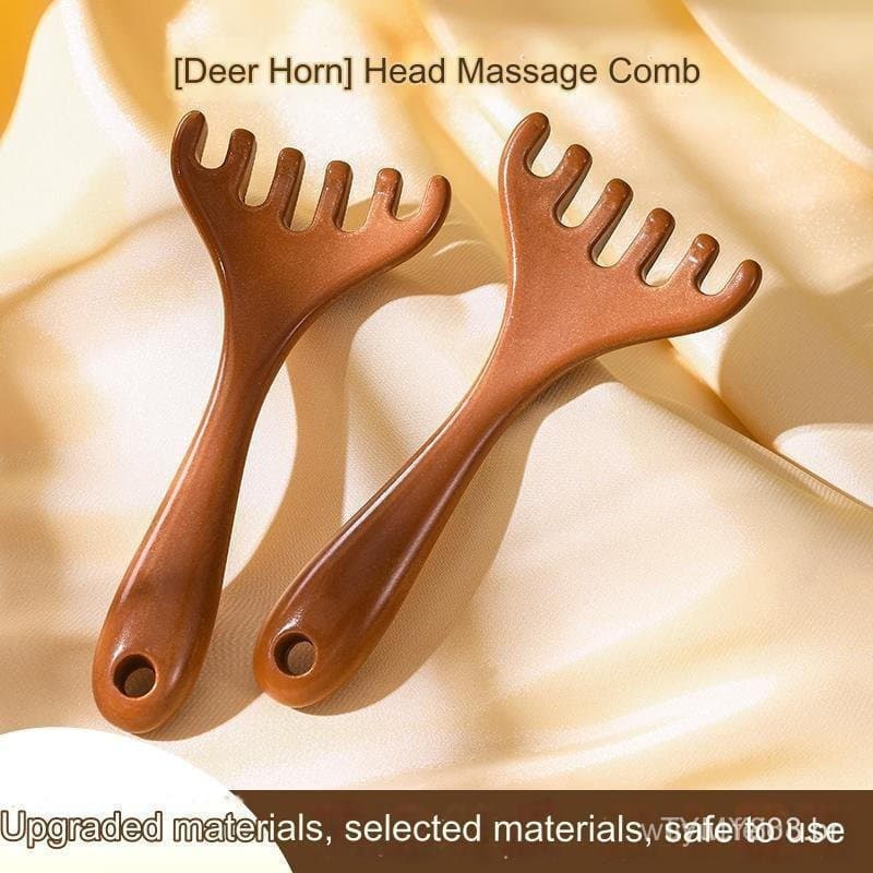 Pente de massagem de seis pontas, escova de massagem, escova para cuidados com o couro cabeludo, pente antiestático para