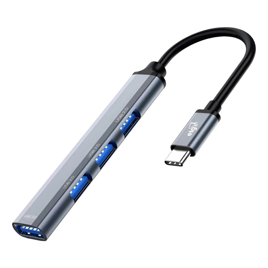 Adaptador HUB ELG Entrada Tipo-C 4 portas USB - HUB41A