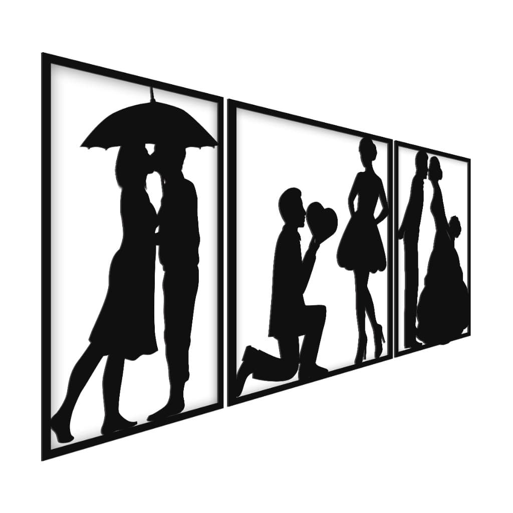Quadros Casal MDF 3mm Namorados Presente Decorativo Romântico