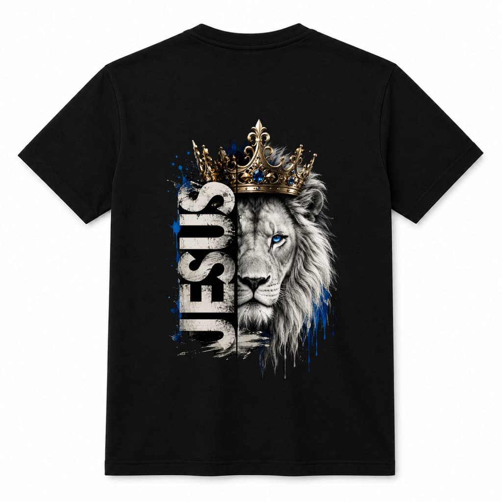 Camiseta Cristã Leão de Judá Jesus Camisa Gospel 100% Algodão Premium Unissex
