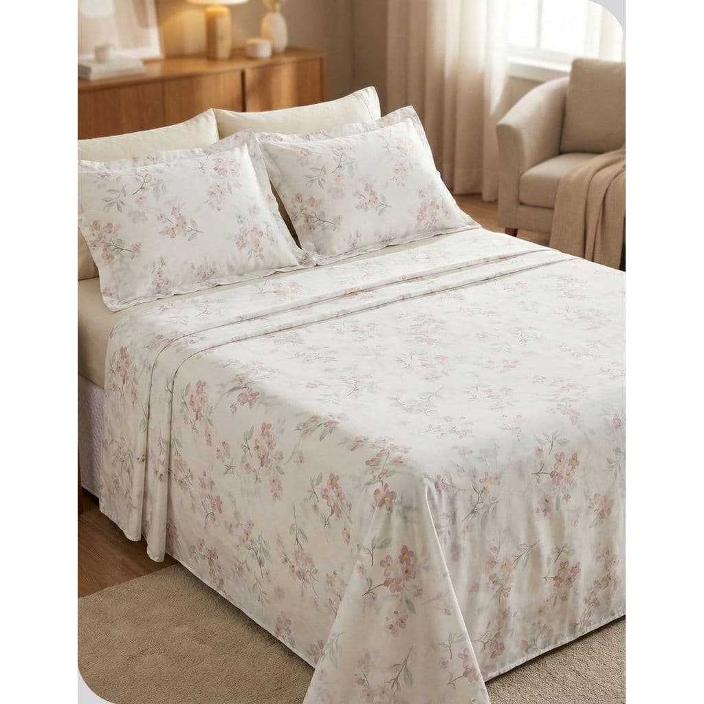 Jogo de Cama Casal Teka Kit 4Peças Roupa D Cama 138x188 Enxoval Com Elástico 50 Algodão 50 Poliéster