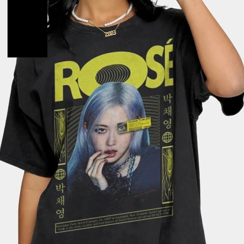 Camiseta Premium Unissex Black Pink Kpop Army  100% Algodão Lançamento Camisa 100% Algodão