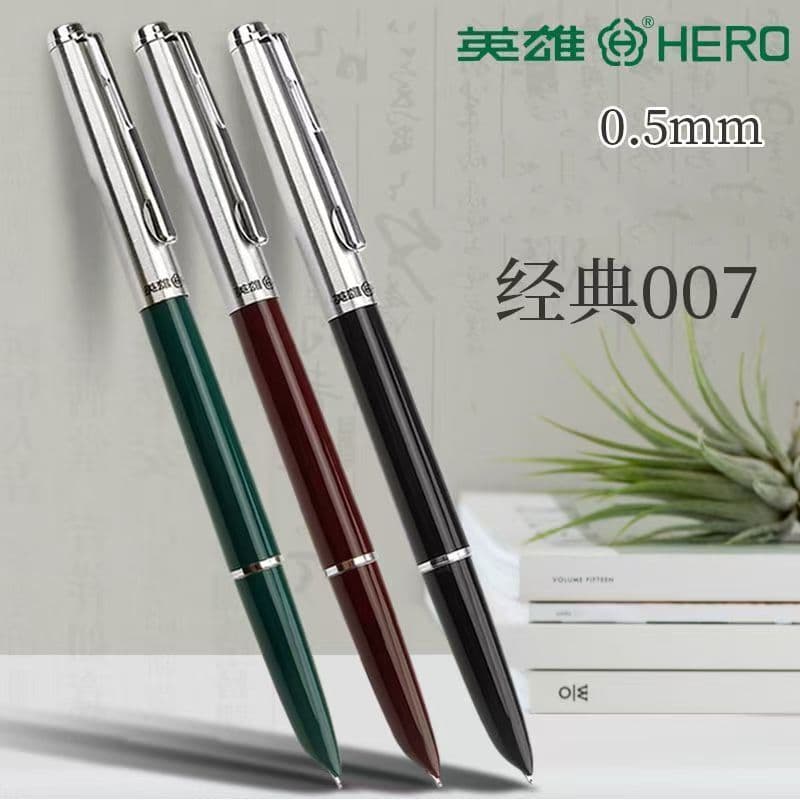 [Hero] 007 Caneta-tinteiro Iridium Não de secagem rápida Leve Fácil de espremer Absorção de tinta Caneta-tinteiro à moda