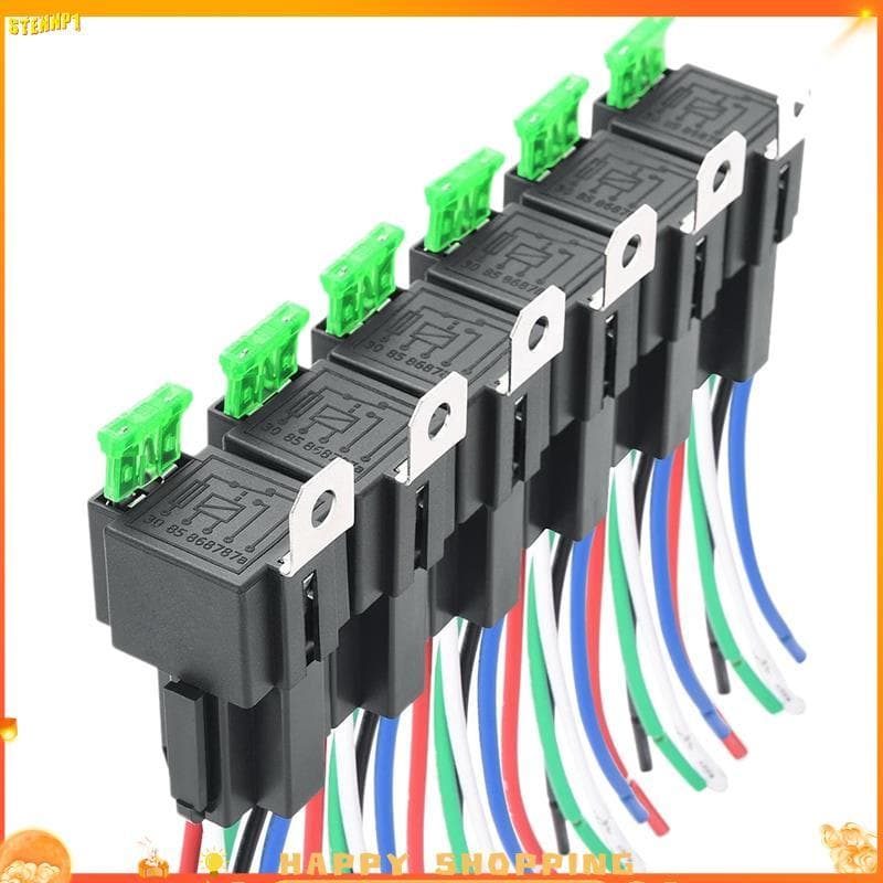 Nobleflyingbrj3 À Prova De6 Peças Relé Elétrico Automotivo SPST De 5 Pinos 12V 30A Interruptor De Fusível De Carro Cabla