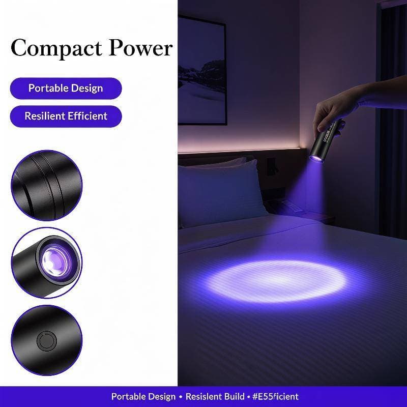 Lanterna UV Protable 365 NM Lâmpada De Teste Ultravioleta Para De Manchas De Animais De Estimação E Percevejos