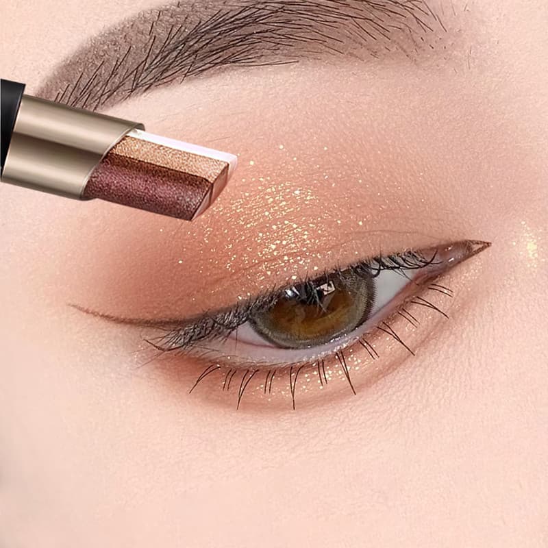 VIBELY Galaxy Gradient Triple Eyeshadow Stick , Sombra Fina Perolada Fácil De Usar , À Prova D'água E De Longa Duração