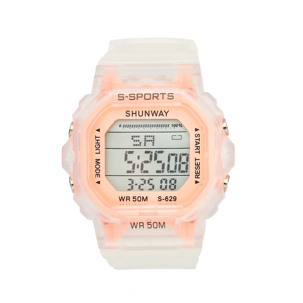 Relógio Digital Feminino Transparente  S-Sports S629-03-1