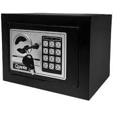 Cofre Digital Quanta QTCFN5 5 Litros Senha de 8 Dígitos a Pilha - Preto Prata