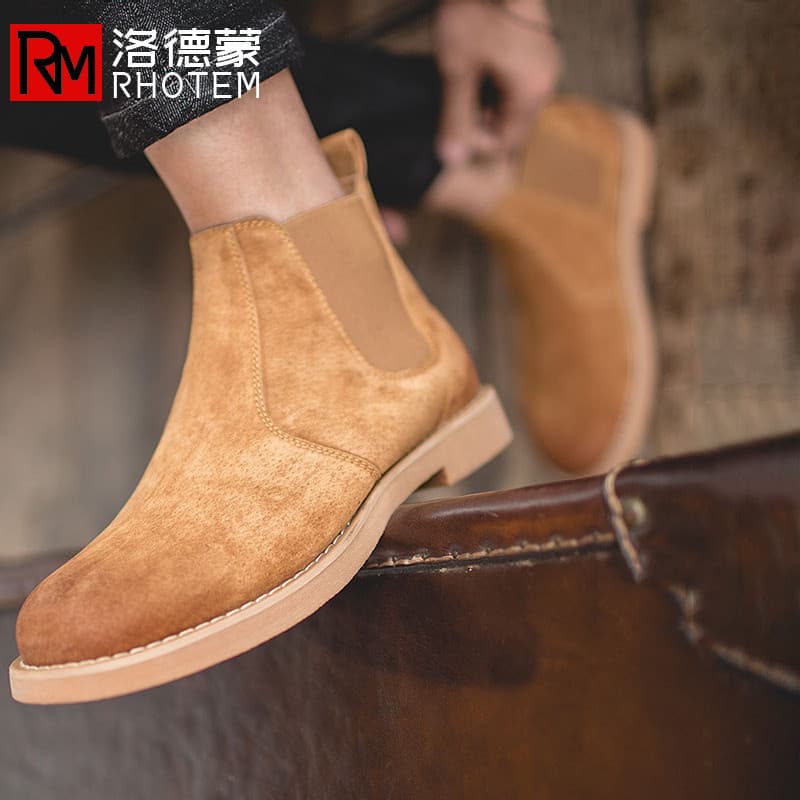 Lordmond Retro Martin botas sapatos masculinos Chelsea botas masculinas estilo britânico sapatos de alta qualidade botas