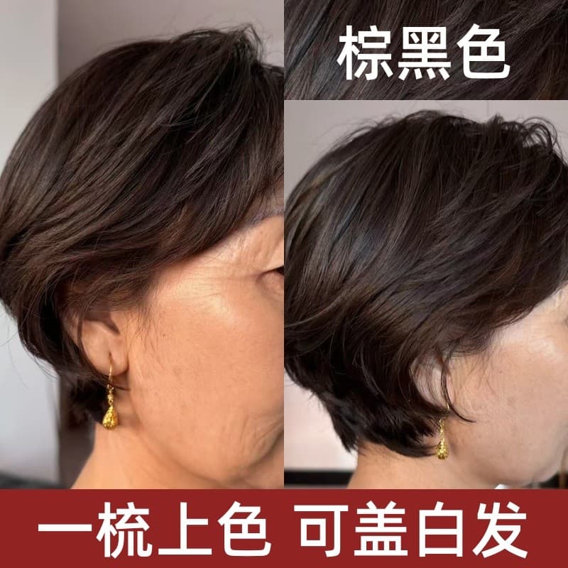 Um pente preto tintura de cabelo pente marrom preto tintura de cabelo você mesmo tintura de cabelo senhoras dedicado tin