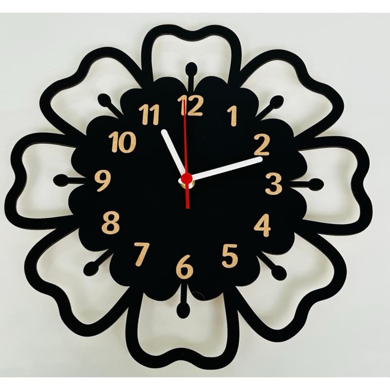 Relógio de Parede Formato Flor em MDF
