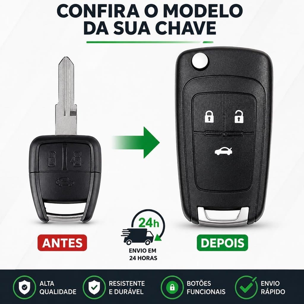 Chave Canivete GM Oca  3 Botões Astra Corsa Montana Vectra LAMINA L