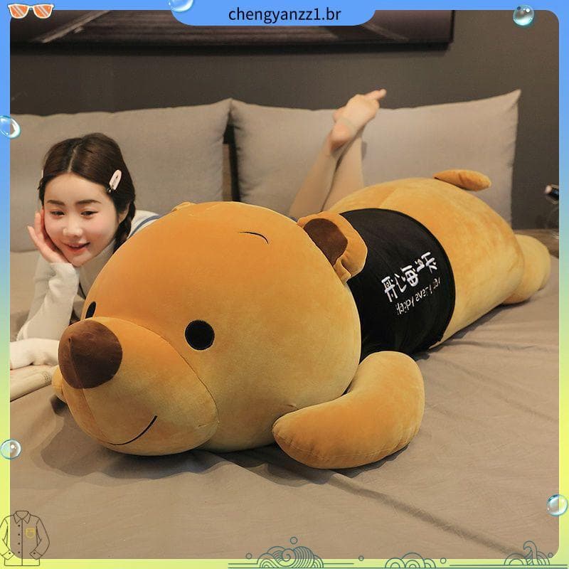 Bonito urso de grandes dimensões brinquedo de pelúcia travesseiro de cama travesseiro macio de pelúcia com mais de 3 ano