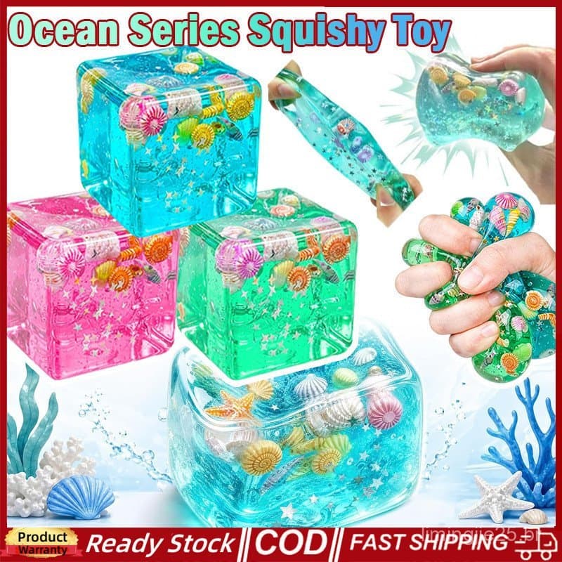 4 Pçs Mole Oceano Cubo De Gelo Bolas De Estresse Needoh Maltose Lento Subindo Sensorial Nee Agradável Queijo Elástico Es