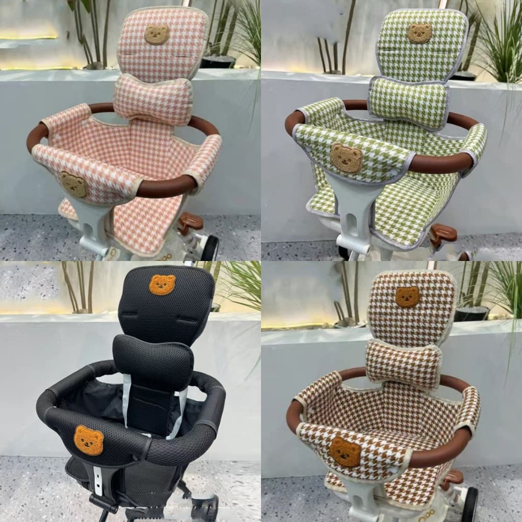 Almofada Espessa para Assento de Carrinho de Bebê – Conforto Macio para Todas as Condições Climáticas com Acessórios de