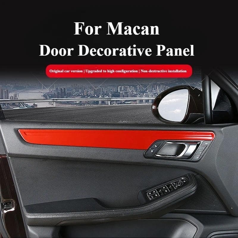 Painel Da Porta Do Carro Guarnição Capa Para Porsche Macan 2014 2015 2016 2017 2018 2019 2020 2021 2022 2023 Interior Ac