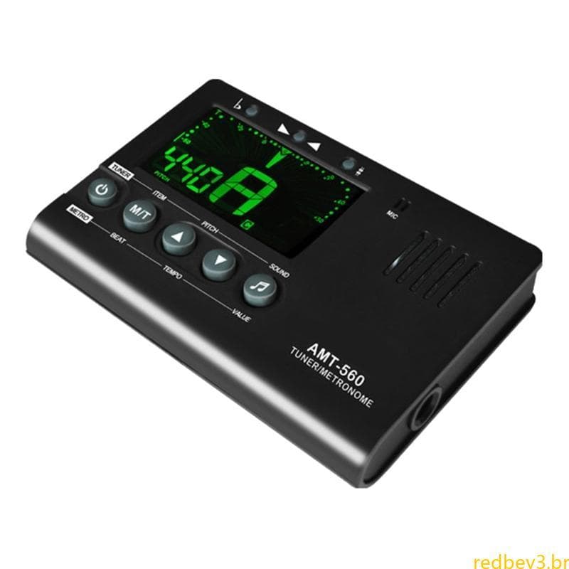 Afinador De Guitarra Elétrica Vermelho E Metrônomo Digital De Substituição