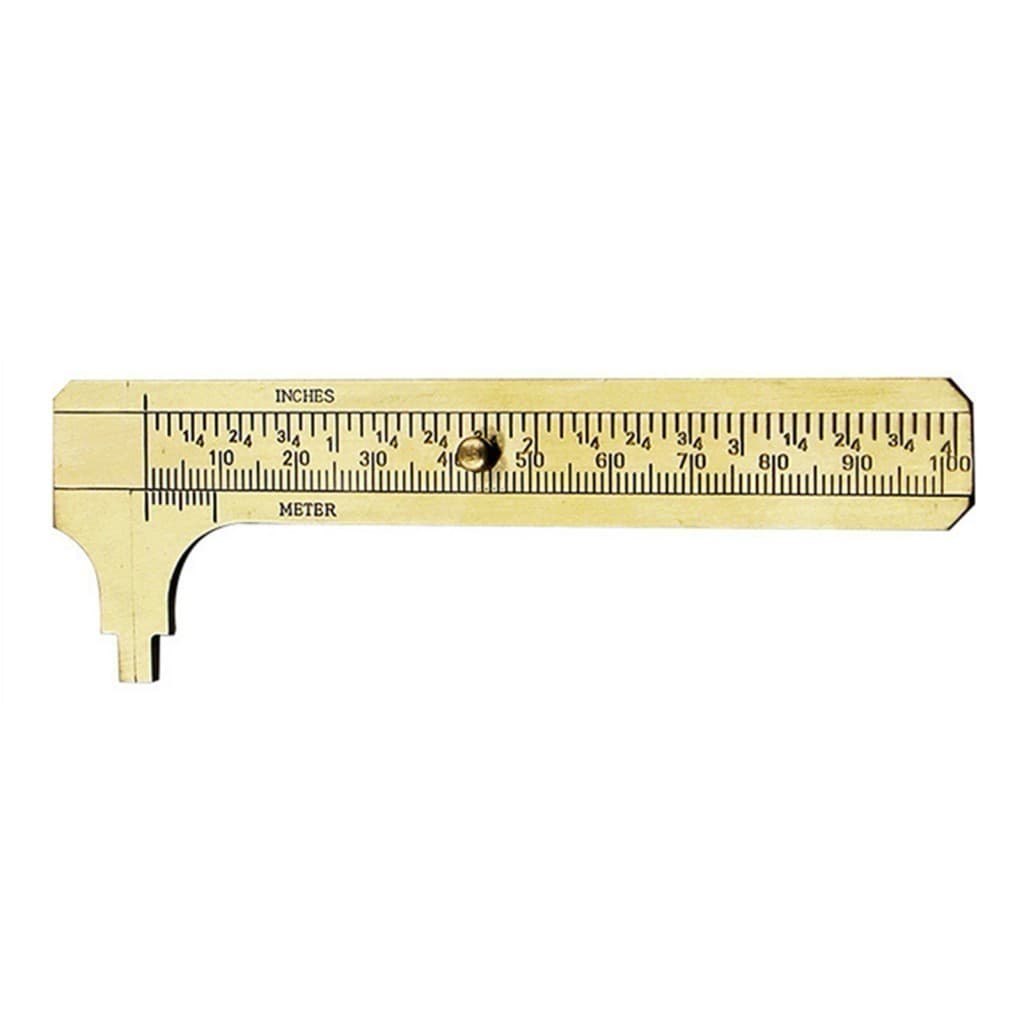 Paquímetro Vernier Deslizante De Latão 80/100mm-Mini Ferramenta De Medição De Bolso