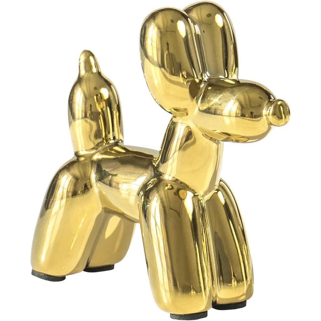 Notakia Estátua de Cão Balão em Cerâmica Fofa, Artesanato para Decoração de Mesa de Sala de Estar, Estátua de Animal em