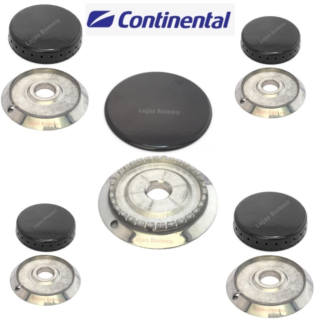 Kit Espalhador + Bacia Peça Fogão Continental Spazio 5 Bocas