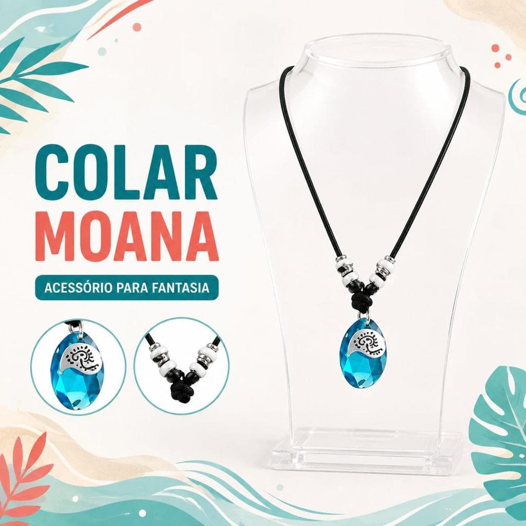 Colar Gargantilha Da Princesa Moana - Pedra Oceano