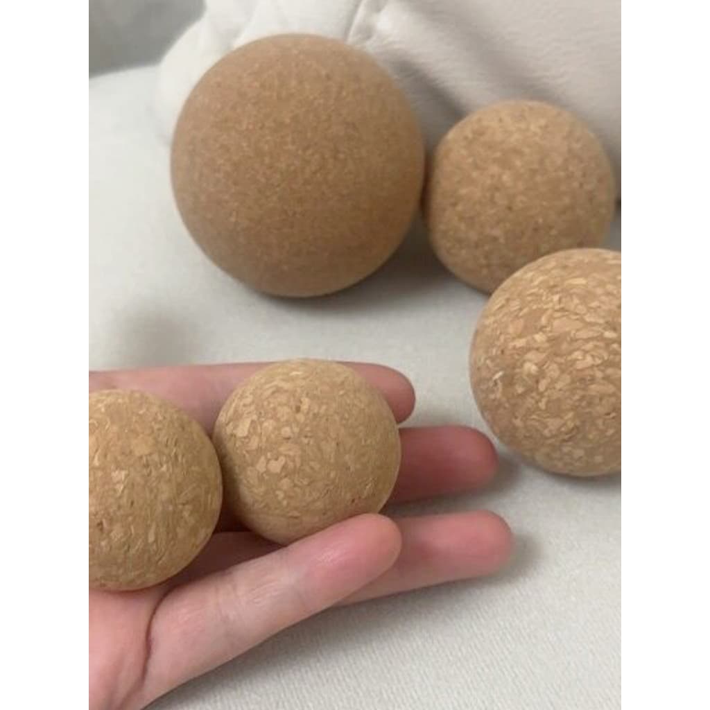 Yoga cortiça sólida fáscia bola sola relaxar Pilates cintura volta relaxar ombro pescoço Fitness segurando bola