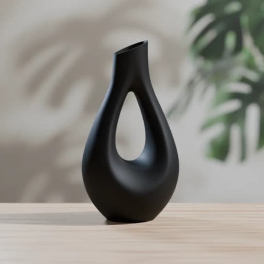 Vaso Decorativo Elegância em Lágrima 18cm – Vaso Moderno Minimalista para Sala e Aparador