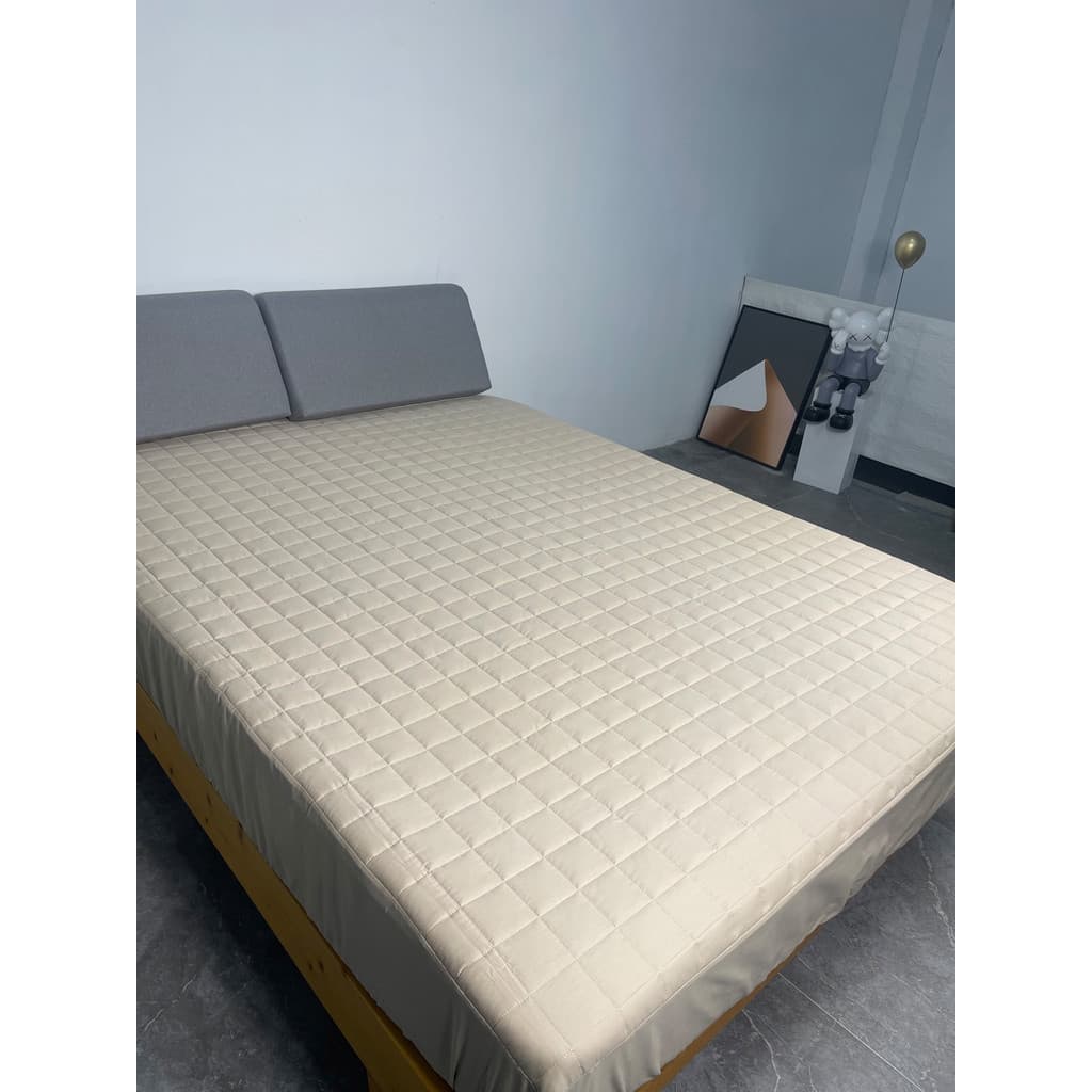 Algodão puro acolchoado grosso colchão capa protetora folha de cama única peça folha simples círculo inteiro 30cm alta l