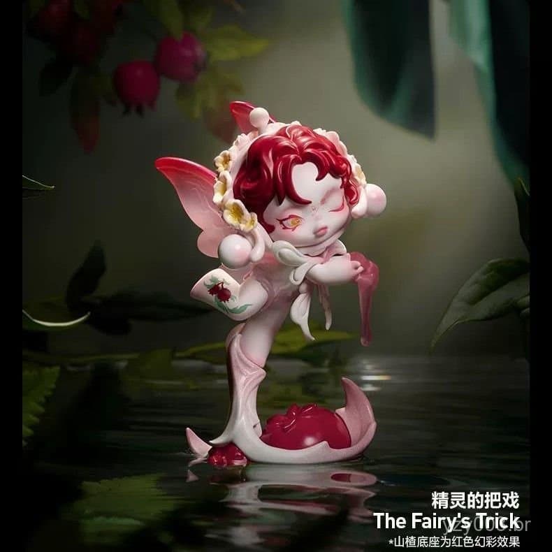 SKULLPANDA Série Quatro Cenas Florais: Figuras de Brinquedo, Ornamentos, Caixa Surpresa, Presentes