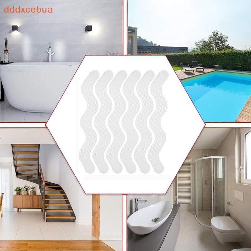 24 Peças Antiderrapantes Transparentes Para Segurança Do Piso Da Banheira Chuveiro Banheiro
