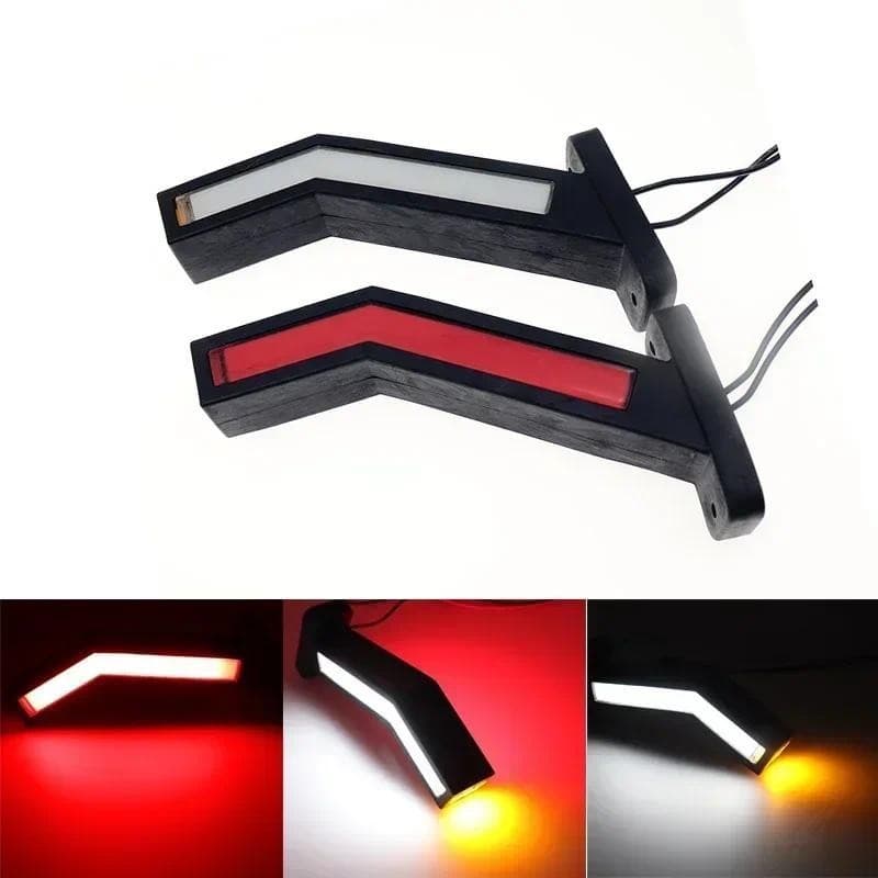 2pcs 12-24V Luz De Fluxo De Caminhão De Reboque LED Marcador Lateral Iluminação Lâmpada De Contorno Caravana Camion Âmba