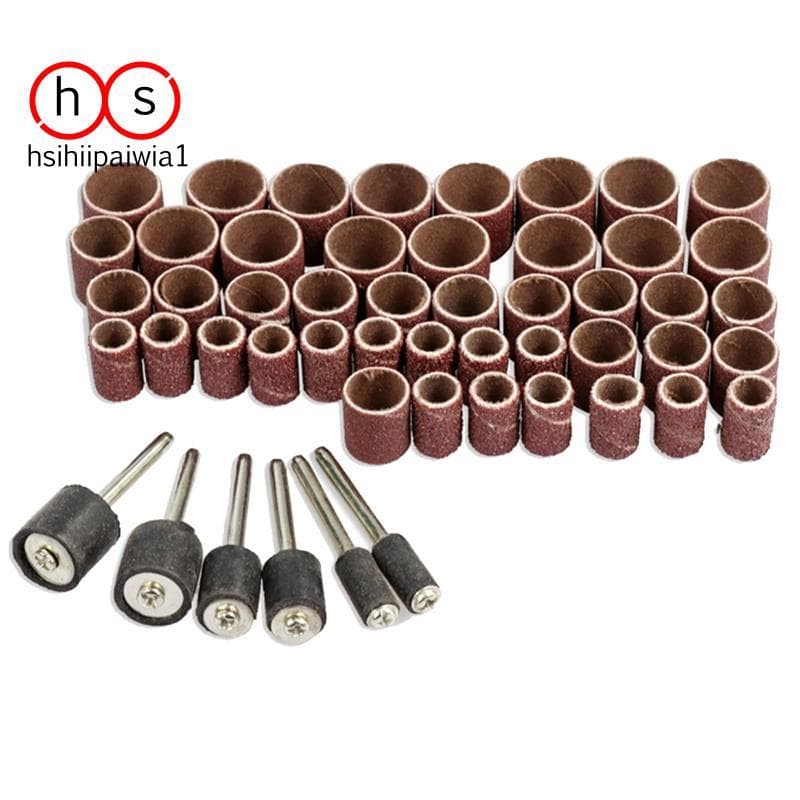 51 Pçs Anel De Lixa Cabeça Moagem Rolo Metal Derusting Polimento Redondo Jogar DIY Rebolo