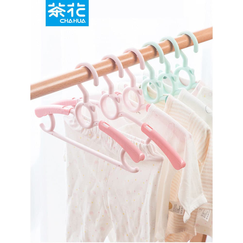 Cabide de camélia para crianças, Rack de secagem para bebês, sem costura, tamanho pequeno, cabide de roupas infantis, ro