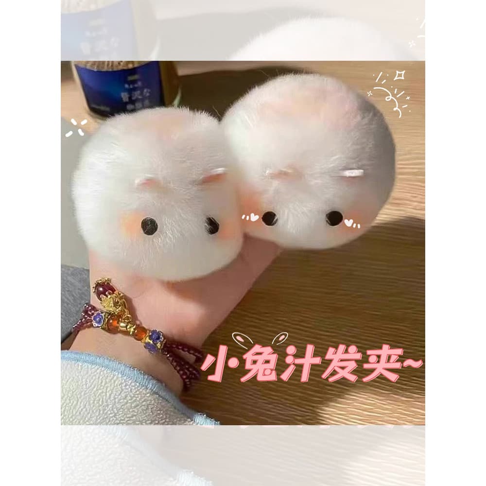 Bonito coelho hairpin orelhas de gato peludo hairpin feminino 2026 novo estilo outono inverno acessórios para o cabelo d