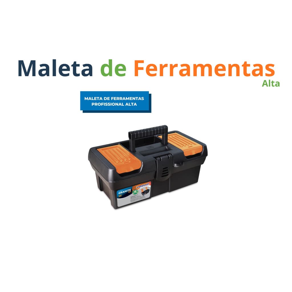 Maleta Caixa de Ferramentas Granite Pro Alta 13" Resistente Reforçada