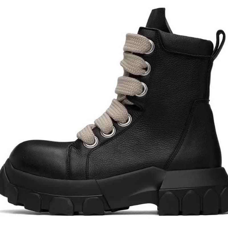 Ro Mid-Tube botas masculinas 2023 novo estilo de sola grossa Martin botas masculinas ro botas curtas de couro All-Match